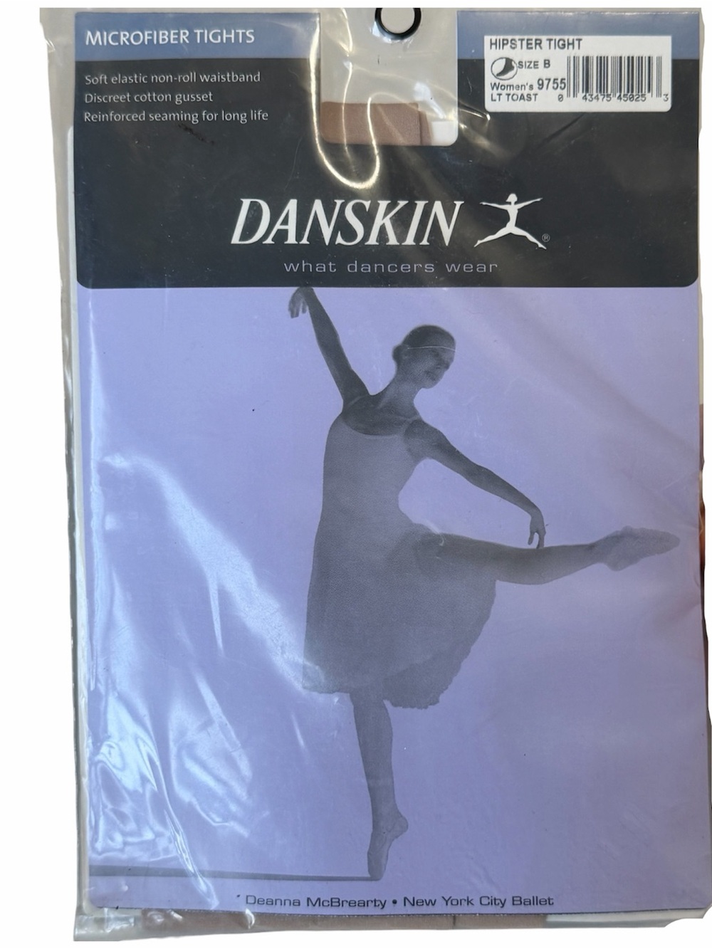 NWT Danskin Microfiber Tights Hipster Tight size B Light Toast